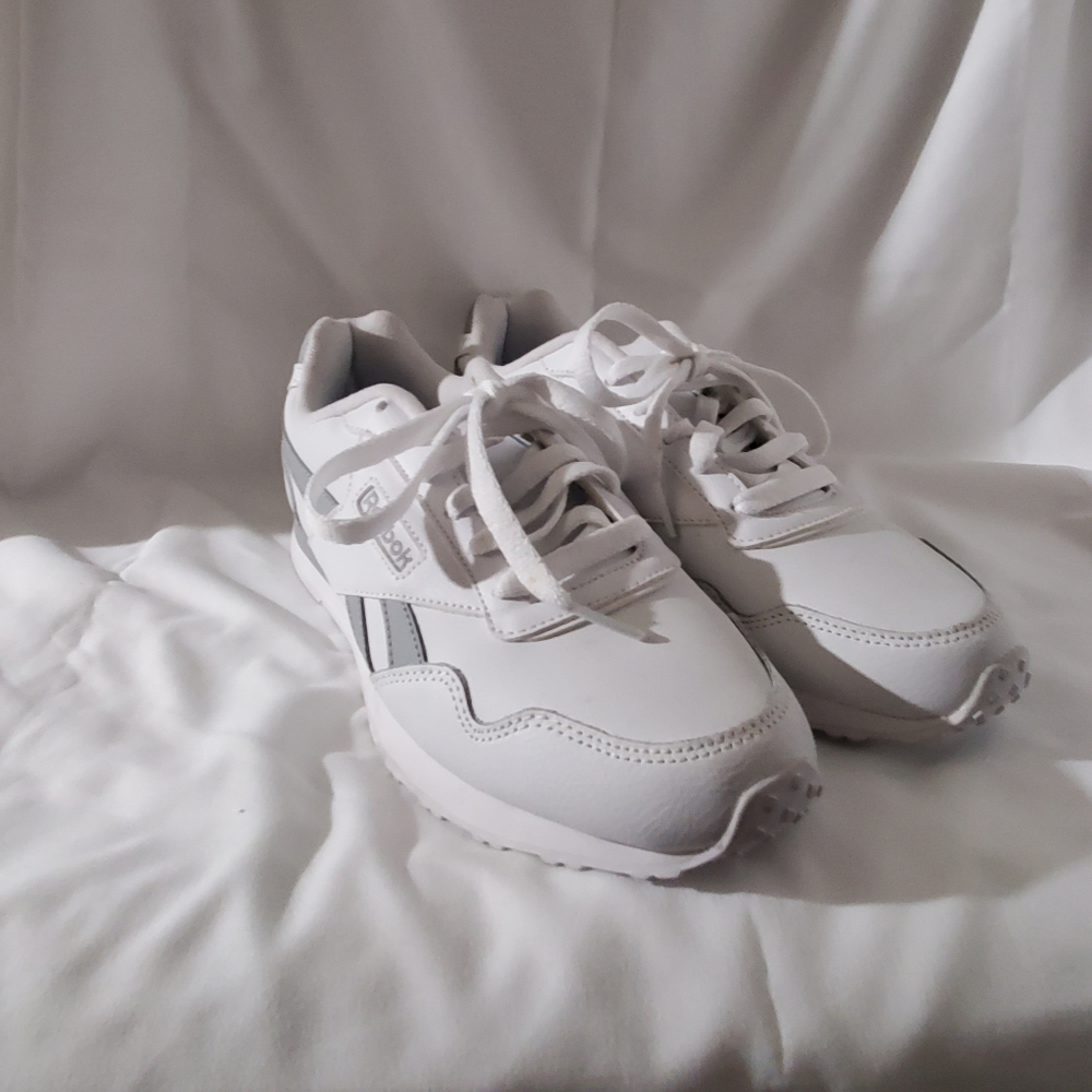 Reebok white gray shoes #007